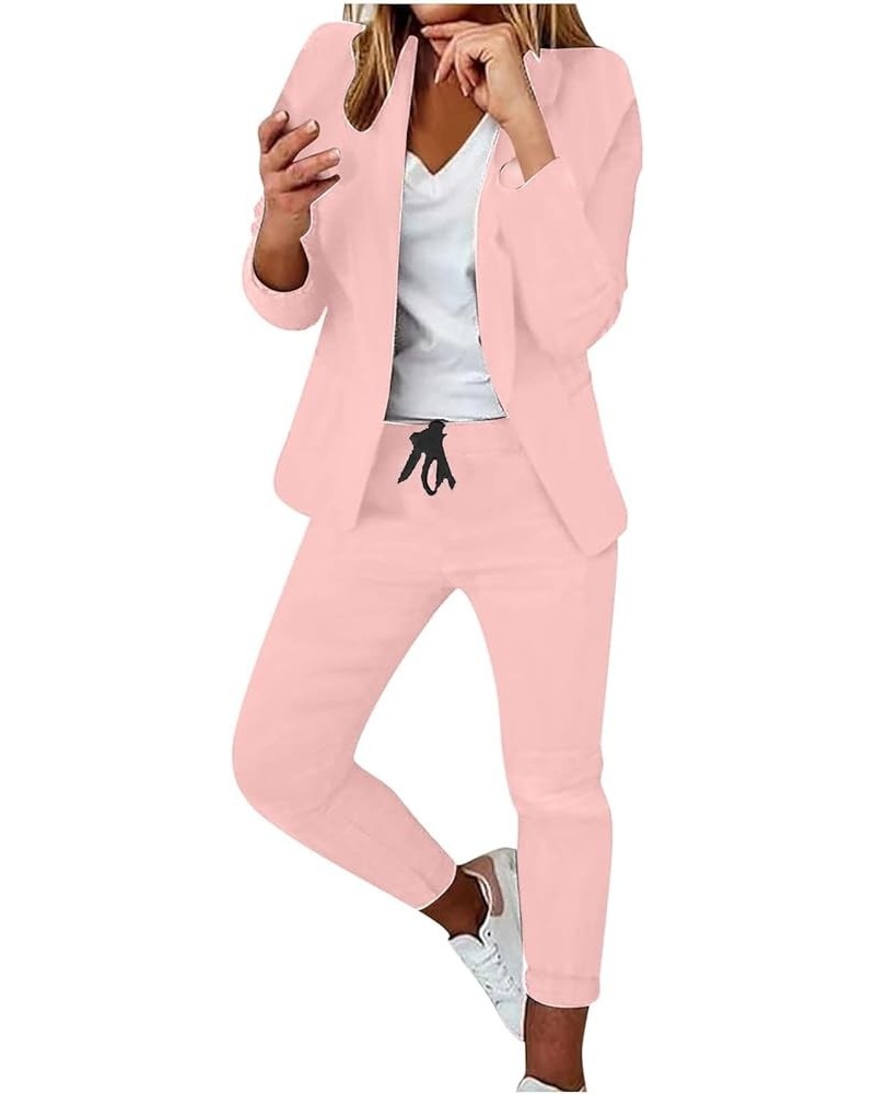 Pant Suits for Women Business Casual Blazer Sets 2 Piece Outfits Womens Business Professional Outfits Plus Size Suits Pink $1...