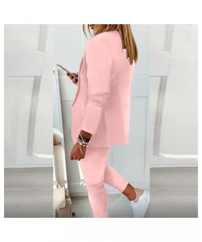 Pant Suits for Women Business Casual Blazer Sets 2 Piece Outfits Womens Business Professional Outfits Plus Size Suits Pink $1...