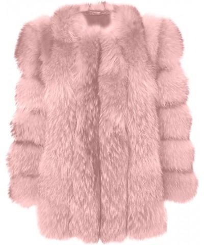 Winter Coats For Women 2023 Faux Fur Jacket Thickened Warm Fluffy Outerwear Coat Solid Trendy Casual Cropped Jackets G-pink $...