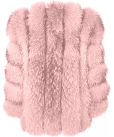 Winter Coats For Women 2023 Faux Fur Jacket Thickened Warm Fluffy Outerwear Coat Solid Trendy Casual Cropped Jackets G-pink $...