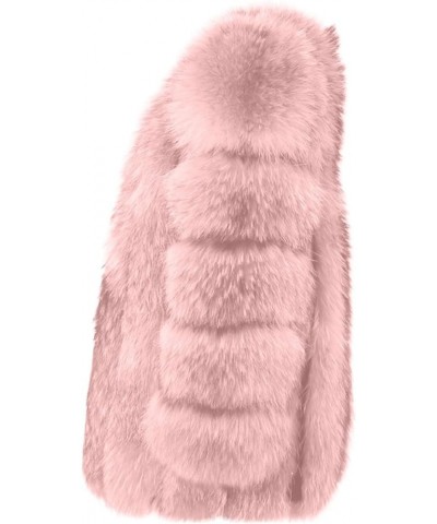 Winter Coats For Women 2023 Faux Fur Jacket Thickened Warm Fluffy Outerwear Coat Solid Trendy Casual Cropped Jackets G-pink $...