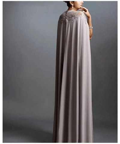 Women's Mermaid Long Formal Gown Prom Evening Dresses with Cape White $49.47 Dresses