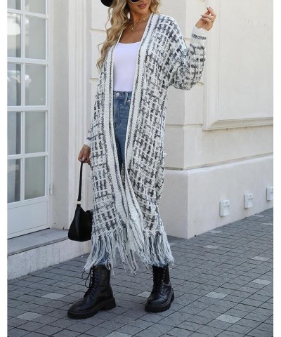 Women's Long Sleeves Sweaters Soft Knit Leopard Open Front Long Sleeve Cardigan Outwear Black5 $20.68 Sweaters