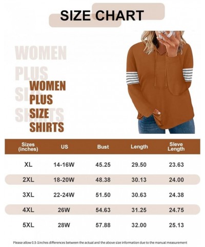 Plus Size Hooide Women Long Sleeve Fall Pocket Hooded Sweatershirt XL-5XL A566-caramel $18.80 Hoodies & Sweatshirts