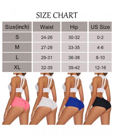 Women's High Waist Yoga Booty Shorts V Back Scrunch Gym Workout Spandex Dance Hot Pants Butt Lifting Rave Bottoms Blue $13.74...