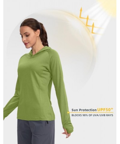 Women's UPF 50+ Sun Protection Shirt Long Sleeve Lightweight Hoodie UV Shirts for Women Hiking Fishing Outdoor Parrot Green $...