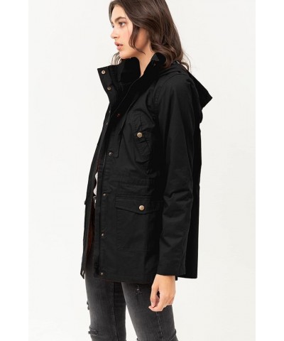 Women's Casual Military Anorak Jacket Safari Utility - Lightweight Detachable Hoodie Wjc1845_black $27.86 Jackets