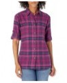 Women's Holly Hideaway Flannel Shirt Wild Fuchsia Multi Tartan $25.95 Blouses