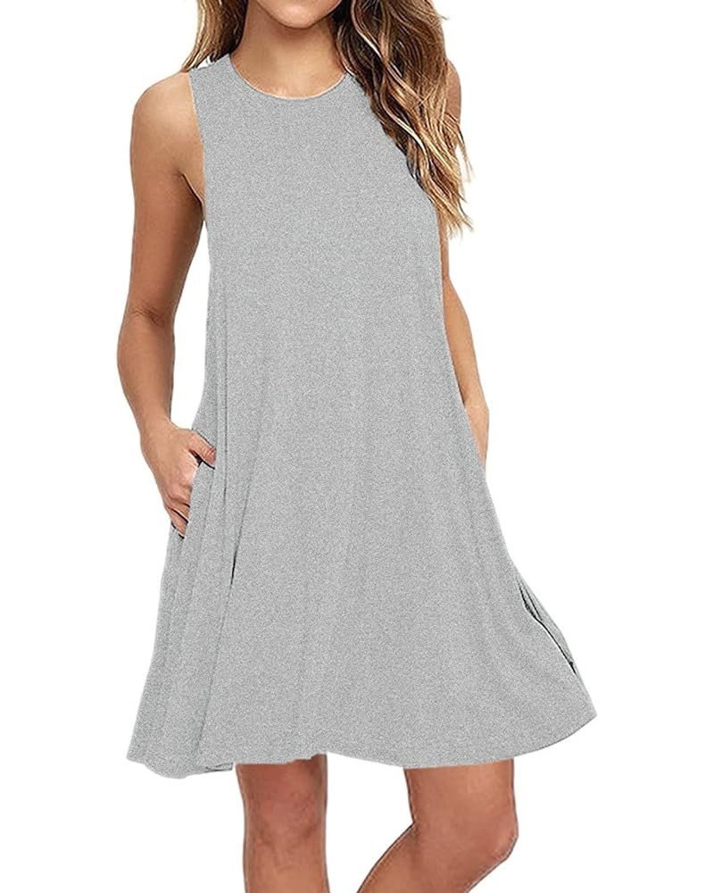 Summer Dresses for Women 2024 Vacation Casual Women's Midi Summer Striped Short Sleeve T-Shirt Boho Cute Dress C02-gray $12.3...