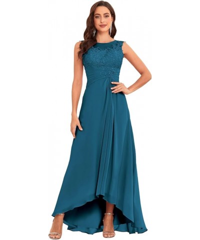 Tea Length Mother of The Bride Dresses for Wedding Lace Appliques Formal Dresses Evening Gowns Peacock $49.39 Dresses